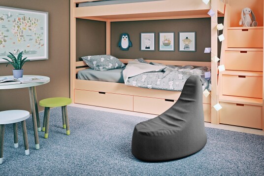 Ankala Sittepuff 90 cm Mørkegrå