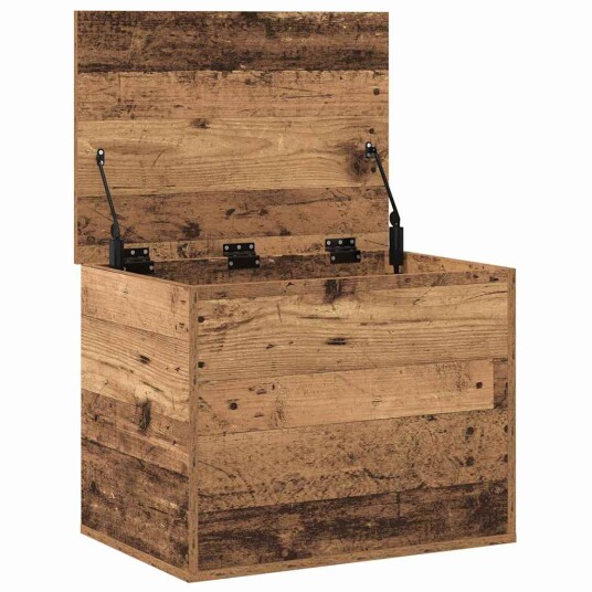 Oppbevaringsboks med lokk Gammelt tre 60x42x46 cm Konstruert tre Oppbevaringsboks med lokk Gammelt tre 60x42x46 cm Konstruert tre