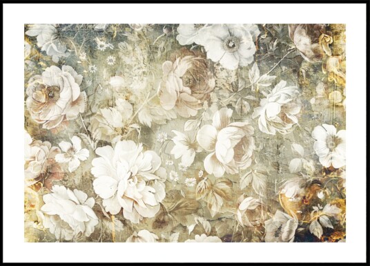 Vintage Floral Elegance Plakat / 21x30