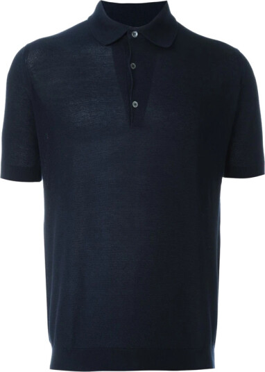 John Smedley Herre Topper Blå M,