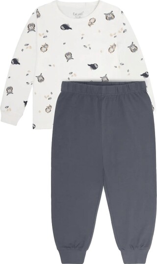 CeLaVi Pyjama Set Ls GRAY WHALE 140