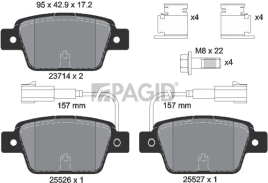 PAGID T2207N Bremseklosser