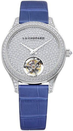 Chopard Dameklokke 131981 9001 L.U.C Hvit/Lær Ø35 mm