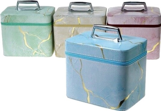 Adar Trunk L Veske Med Låsbart Speil 23X18x15 Cm Mix