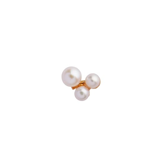 Three Pearl Berries Earstick Forgylt-Sølv Sterling 925 Onesize
