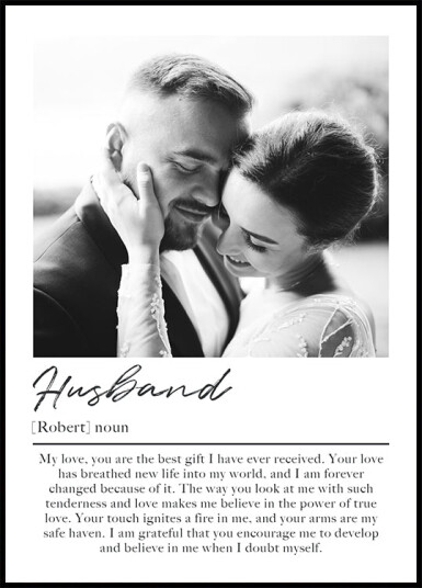 Husband Personalized Plakat Plakat / 30x40cm