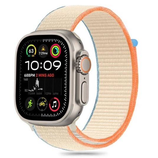 Tech Protect nylonrem for Apple Watch 6/7/8/9/10/SE/Ultra 1/2 (44/45/46/49 mm) Beige