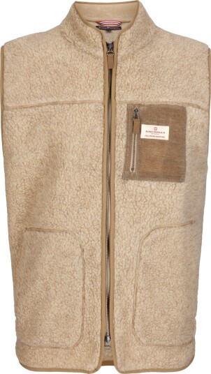 Amundsen Sports Heroes Wool Fleece Vest Herre Natural L