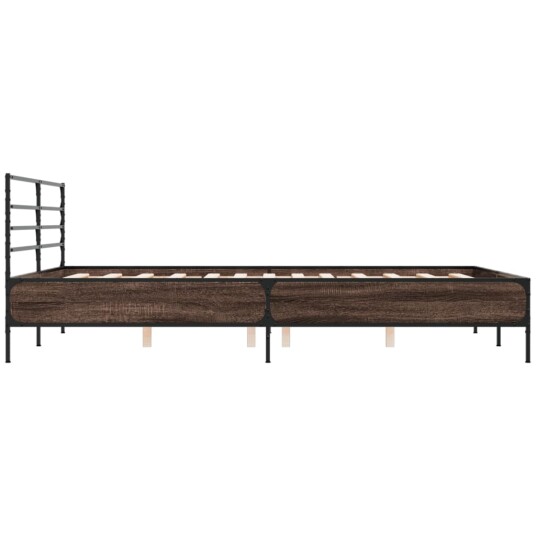 Sengeramme røkt eik 160x200 cm konstruert tre og metall 8721102613500