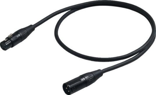 Proel Mikrofonkabel 0,5 M Svart