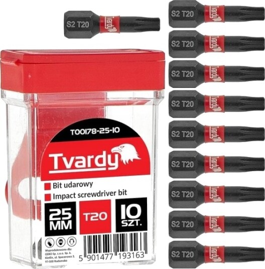 Slagbitt Hardt T20 25 Mm S2 – Boks (10/120)