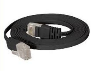 Patchkabel Utp Kat. 6. Slank Linje. 0,25M. Svart For 10 Gigabit/S Halogenfri Med Spesielt Smal Knekkbeskyttelse (778003S)