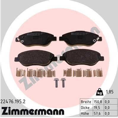 Bremseklosser ZIMMERMANN 22476.195.2