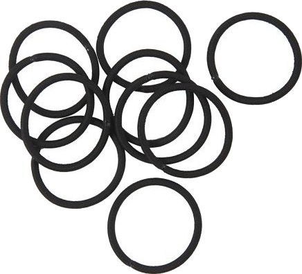 Diverse Hårstrikk Dia 45 Mm Tykkelse 4 Mm Svart 10 Stk 1 Pk