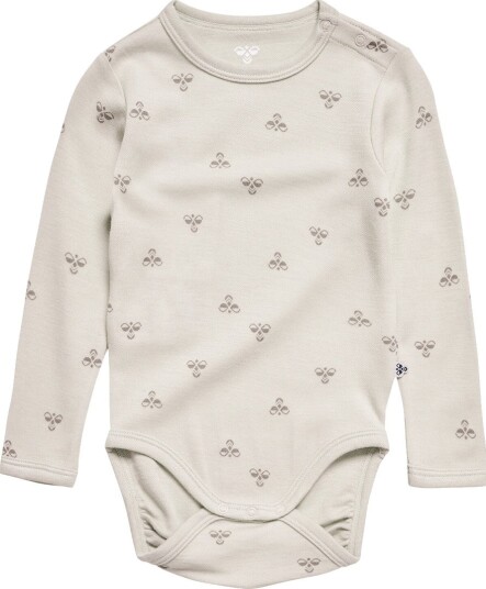 Hummel Body I/e   Ull/Viskose   HmlMini   Hvitkappegrå   Hummel   2 år (92)   Langermet Body   Beige