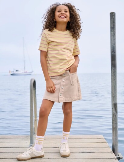 Kids Only Kogamazing Col Skirt Tai Dnm Beige 152