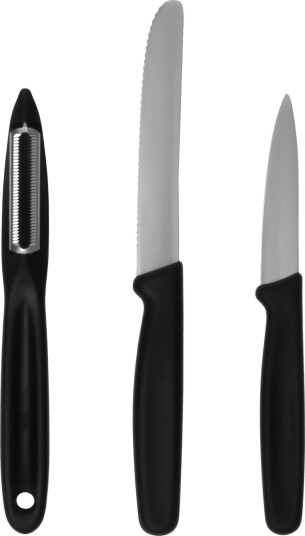 Essentials Skrelleknivsett 3 deler