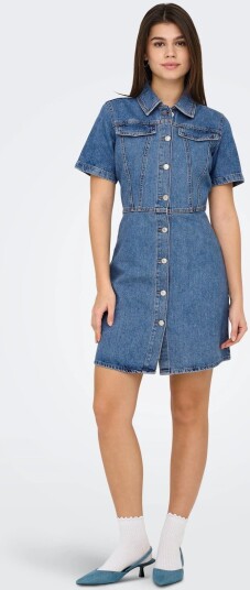 ONLY Onlmalia S/S Dnm Dress Akm Blue XS ONLY Onlmalia S/S Dnm Dress Akm Blue XS