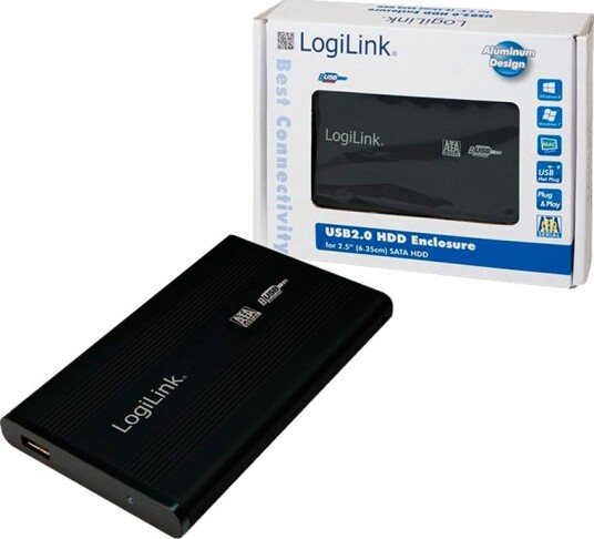 Logilink UA0041B Harddiskkabinett 2.5" SATA/USB 2.0 Aluminium