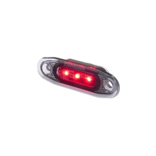 Posisjonslys PURELUX Side Marker Dark 12/24V / 79 mm Rød