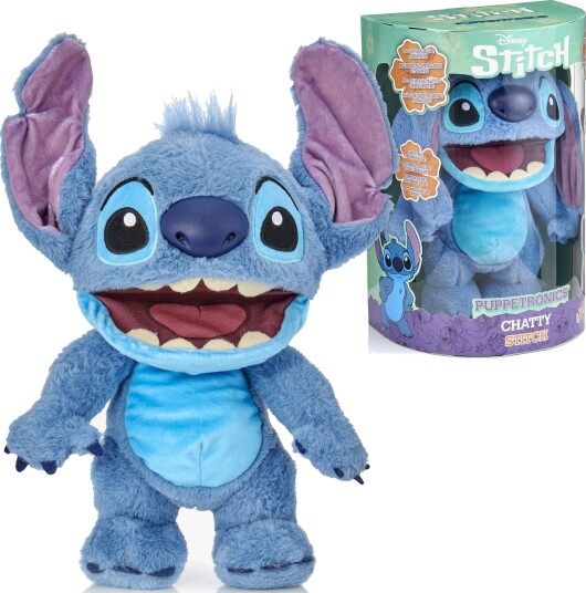 Disney Stitch Interaktiv Snakkende Kosedyr Plysj - Blå