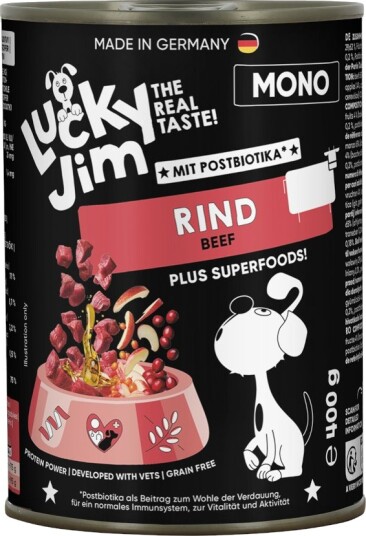 Lucky Jim Våtfôr Mono Okse 24 X 400 G