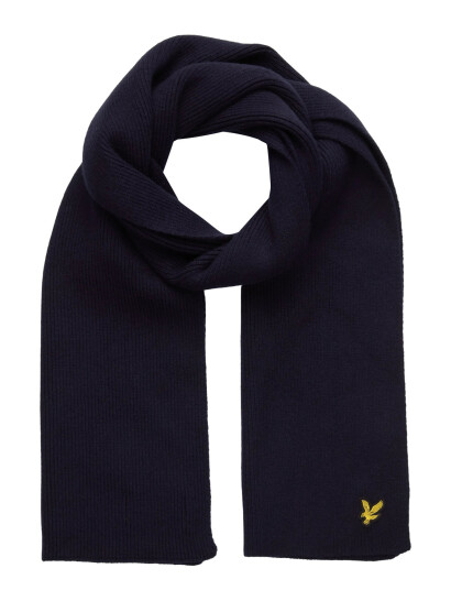 Lyle & Scott Plain Scarf - Navy - ONE SIZE Lyle & Scott Plain Scarf - Navy - ONE SIZE