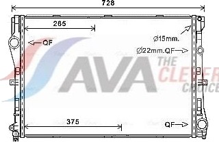 AVA COOLING SYSTEMS MS2679 Radiator motorkjøling