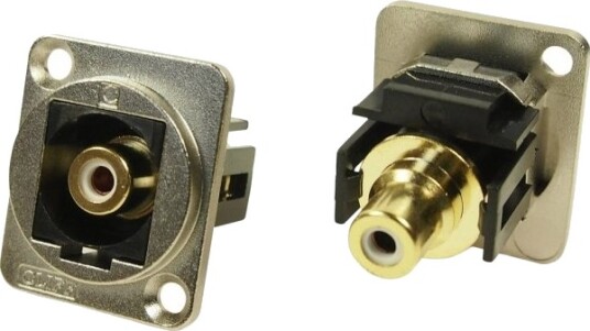 Xlr-Adapter Rca-Plugg Til Rca Hunn Hvit Innfelt Cp30231m