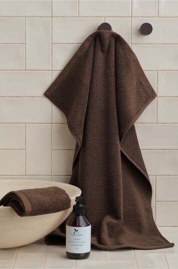Ellos Home Håndkle Elise 50x70 cm Brun Ellos Home Håndkle Elise 50x70 cm Brun