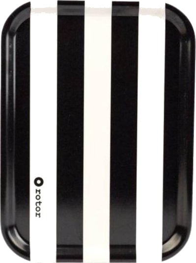 Rotor Design Stripes serveringsbrett 27x20 cm svart/hvit Rotor Design Stripes serveringsbrett 27x20 cm svart/hvit