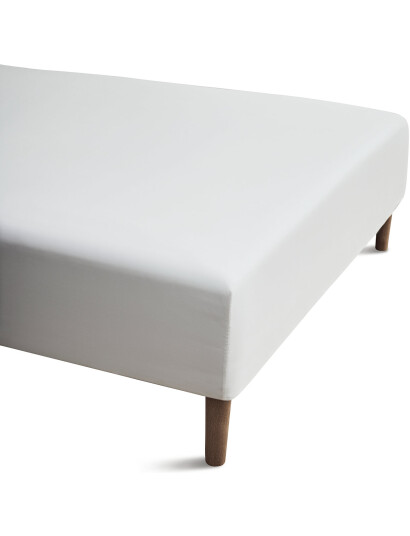 Juna Percale Boxlagen 140X30X200 Cm Hvid - White - 140X30X200CM