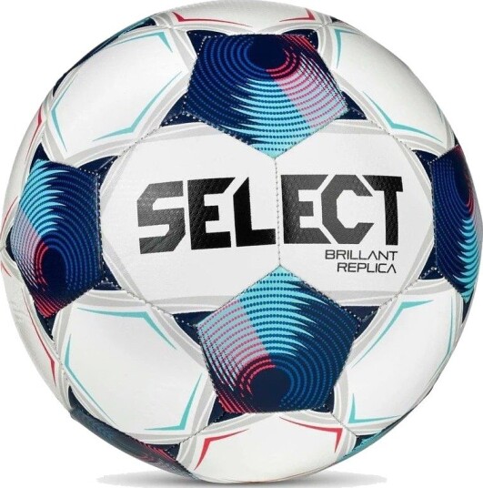 Select Fotball Brillant Replica V25 Hvit/Blå Str. 4