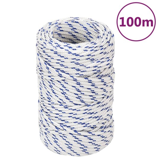 Båttau hvit 2 mm 100 m polypropylen Båttau hvit 2 mm 100 m polypropylen