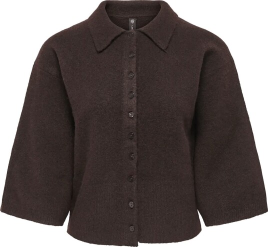 ONLY Onlmacey 3/4 Polo Cardigan Nca Knt COFFEE BEAN XL
