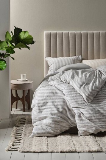 Jotex BETLEY STRIPE dynetrekk Lys grå 1659643-03-36 1659643-03-403