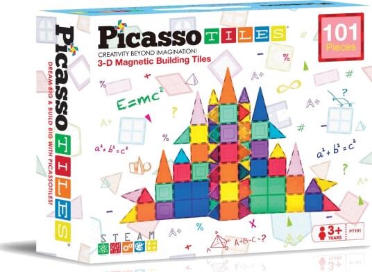 Picasso Tiles 3-D Magnetic Building Set 101 pcs PT101 Picasso Tiles 3-D Magnetic Building Set 101 pcs PT101