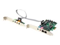 StarTech.com 7.1 Channel Sound Card - PCI Express - 24-bit - 192KHz - SPDIF Digital Optical and 3.5mm Analog Audio (PEXSOUND7CH) - Lydkort - 192 kHz - 7.1 - PCIe - CM8828 - lav profil - for P/N: BNDTB10GI, BNDTB210GSFP, BNDTB310GNDP, BNDTB410GSFP, BNDTB4M StarTech.com 7.1 Channel Sound Card - PCI Express - 24-bit - 192KHz - SPDIF Digital Optical and 3.5mm Analog Audio (PEXSOUND7CH) - Lydkort - 192 kHz - 7.1 - PCIe - CM8828 - lav profil - for P/N: BNDTB10GI, BNDTB210GSFP, BNDTB310GNDP, BNDTB410GSFP, BNDTB4M