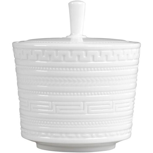 Wedgwood Intaglio sukkerskål m/lokk 20 cl hvit Wedgwood Intaglio sukkerskål m/lokk 20 cl hvit