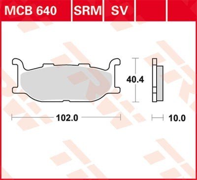 Bremseklosser TRW MCB640 Bremseklosser TRW MCB640
