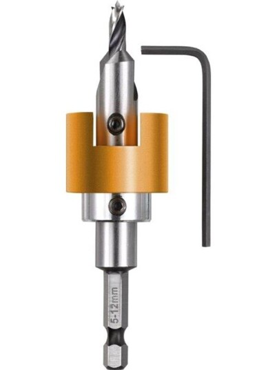 kwb HSSM2 Hardwood drill with adjustable Counterbore and Countersink 4mm