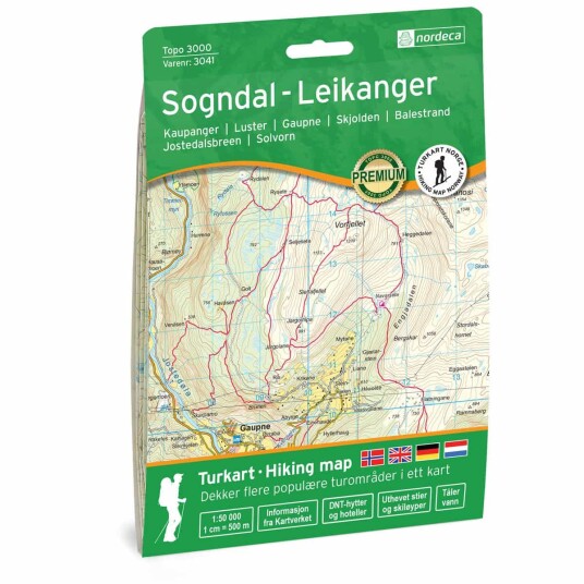 Ugland IT Nordeca Topo 3000 1:50 000 Sogndal - Leikanger Turkart Ugland IT Nordeca Topo 3000 1:50 000 Sogndal - Leikanger Turkart