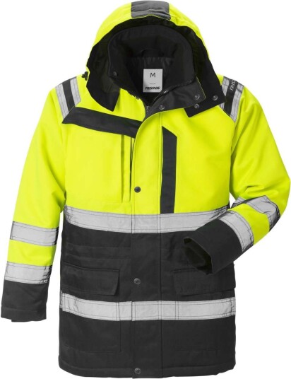 Fristads Høy synlighet vinterparkas cl 3 4042 PP Hi Vis Gul / Svart M