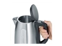 Severin WK 3469 - Kjele - 1 liter - 2.2 kW - børstet rustfritt stål / svart