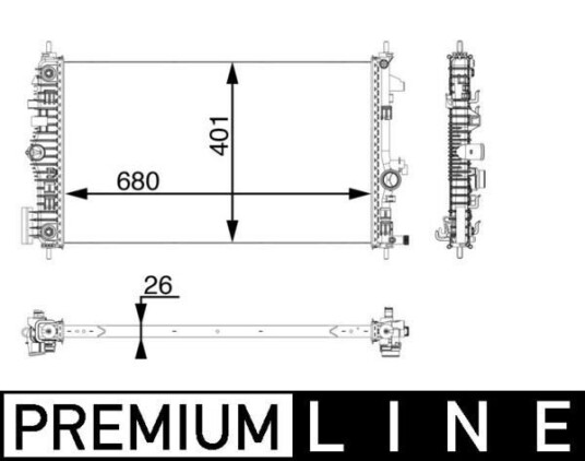 Radiator MAHLE ORIGINAL CR 927 000P