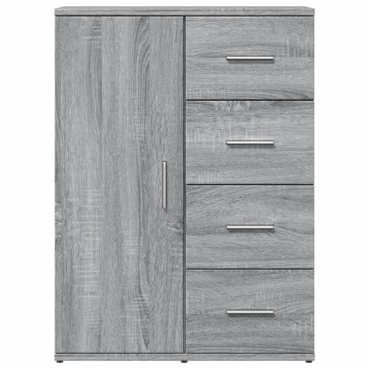 Skjenker 2 stk grå sonoma 59x39x80 cm konstruert tre