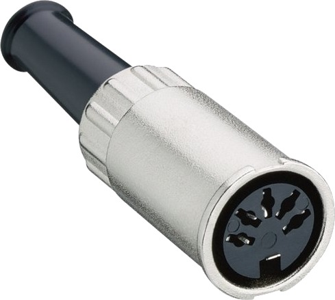Lumberg 0122 05 Din 5 Poles Sort Nickel Zink Sølv 30 Mo 60 V