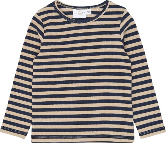 The New Siblings Genser TnstFro Rib Navy Blazer Striped The New 4 år (104) Genser Beige Blå Marineblå
