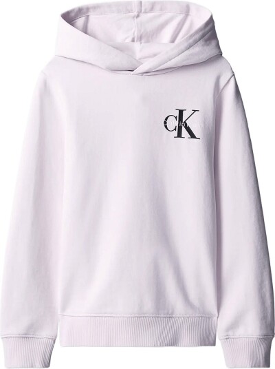 Calvin Klein Small Chest Monologo Hoodie Purple 140 x 10