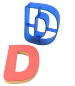 Pepperkakeform Bokstav D Pepperkakeform Bokstav D